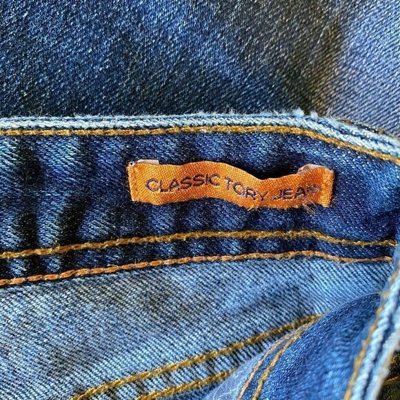 Tory Burch Classic Bootcut Jeans Denim Medium Wash Low Rise Size 25 Waist - Picture 8 of 10